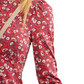 Vestido curto vermelho de manga comprida feminino Free People, tamanho P