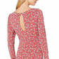 Vestido curto vermelho de manga comprida feminino Free People, tamanho P