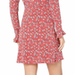 Vestido curto vermelho de manga comprida feminino Free People, tamanho P