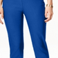 Calça feminina Charter Club Cambridge Tummy Control Slim Leg Azul Tamanho 6 Petite