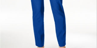 Calça feminina Charter Club Cambridge Tummy Control Slim Leg Azul Tamanho 6 Petite