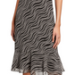 Vestido feminino Michael Kors com babados e amarração na cintura, preto, tamanho 2XL