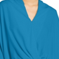 Blusa feminina Alfani Island Oasis com manga morcego, azul, tamanho pequeno