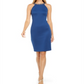 Vestido justo com aplicações embelezado Calvin Klein feminino - Azul Tamanho -14