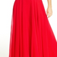 Top de renda brilhante e saia longa de chiffon City Studios Junior, 2 peças, vermelho, tamanho 9