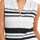 Blusa listrada feminina Calvin Klein preta tamanho médio