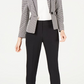 Le Suit Feminino Birdseye Um Botão Calça Terno - Preto Tamanho 2 Petite