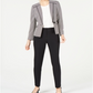 Le Suit Feminino Birdseye Um Botão Calça Terno - Preto Tamanho 2 Petite