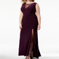 Vestido Feminino Trendy Plus Mesh Inset da Morgan &amp; Company Roxo Tamanho 16W