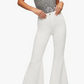 Calça jeans flare feminina Just Float on Flare da Free People, branca, tamanho 26