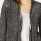 Cardigan feminino Alfani com frente aberta e mistura de linho, preto, tamanho grande