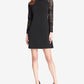 Vestido evasê com manga de renda Tommy Hilfiger feminino, vinho, tamanho 10