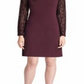 Vestido evasê com manga de renda Tommy Hilfiger feminino, vinho, tamanho 10