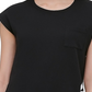 Vestido curto feminino com logo DKNY, preto, tamanho médio