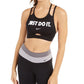 Sutiã esportivo Nike Dri Fit Just Do It Mid Impact feminino, preto, tamanho X-Large