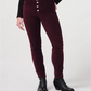 Calça skinny Levi's 721 de veludo cotelê de cintura alta feminina, vermelha, tamanho 28x30