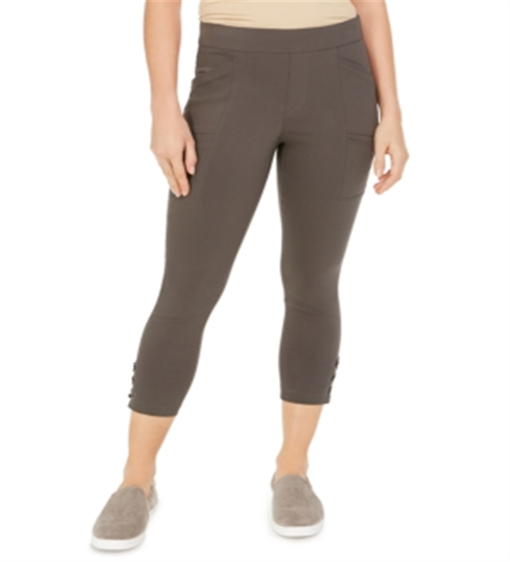 Calça utilitária cropped feminina Style &amp; Co, verde, tamanho 6