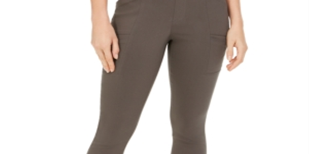Calça utilitária cropped feminina Style &amp; Co, verde, tamanho 6