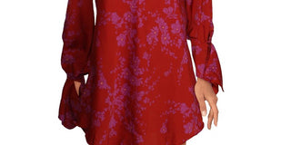 Vestido curto de cetim feminino Free People, vermelho, tamanho X-S