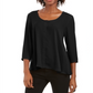 Blusa feminina estilo swing preta tamanho extrapequeno
