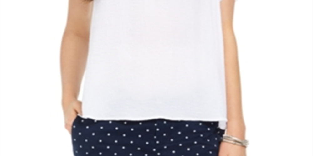 Blusa feminina com babados e mangas bufantes, tamanho pequeno, branca, estilo &amp; co