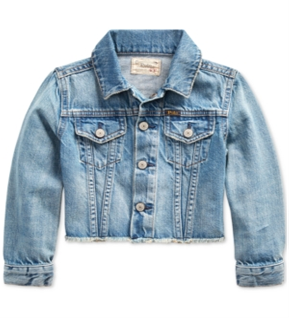 Polo Ralph Lauren Little Girl's Ridge Wash Denim Azul Tamanho 3