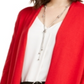 Cardigan feminino Alfani com mangas curtas e abertura, vermelho, tamanho XXL