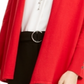 Cardigan feminino Alfani com mangas curtas e abertura, vermelho, tamanho XXL