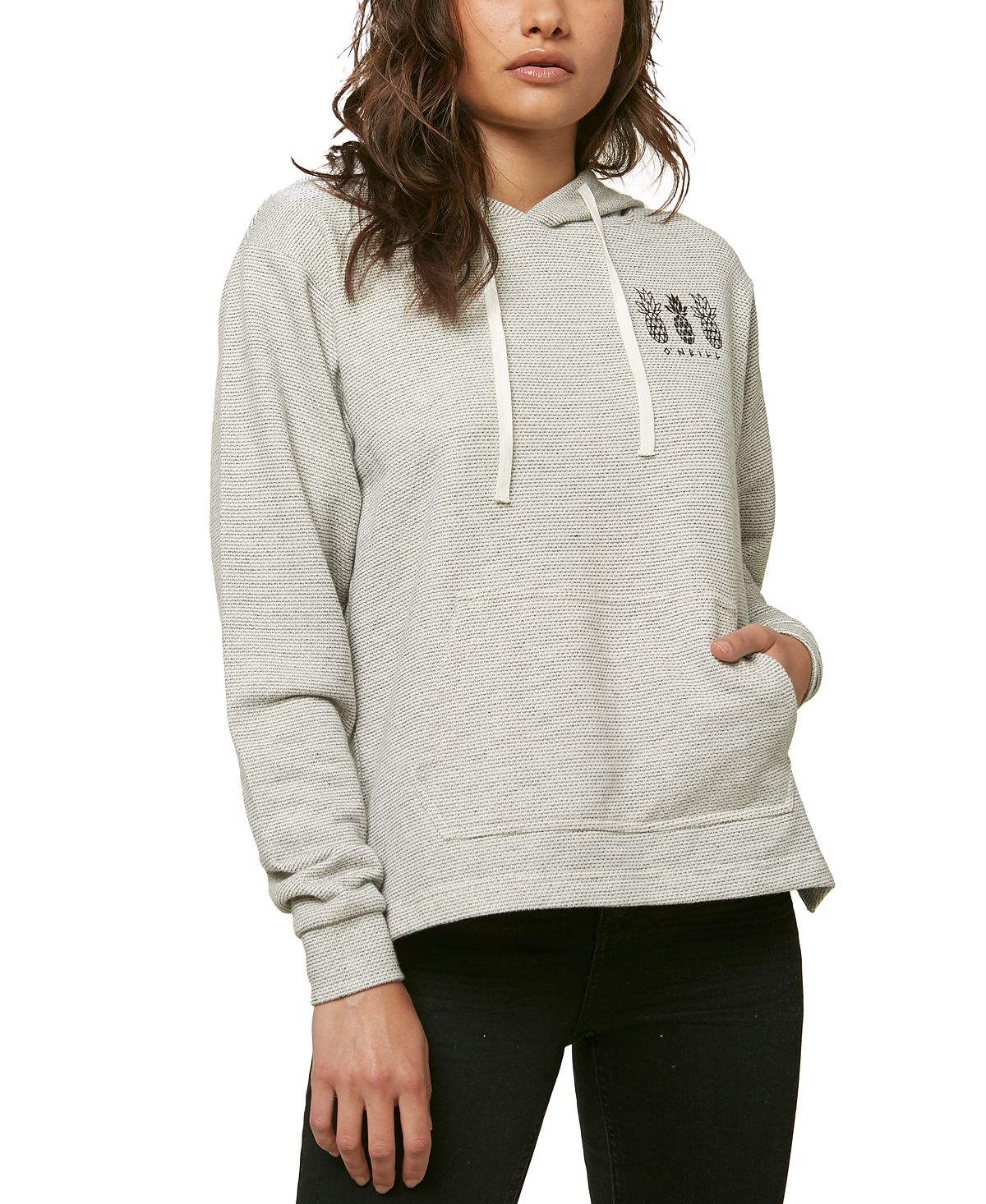 Moletom com capuz estampado abacaxi O'Neill Junior's cinza tamanho X-G