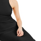 Vestido feminino com decote halter canelado da INC International Concepts, preto, tamanho pequeno