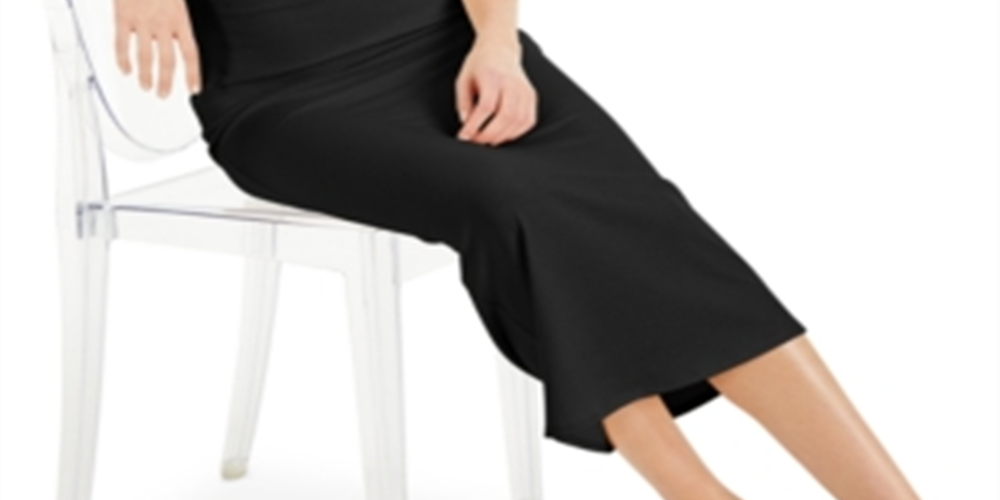 Vestido feminino com decote halter canelado da INC International Concepts, preto, tamanho pequeno