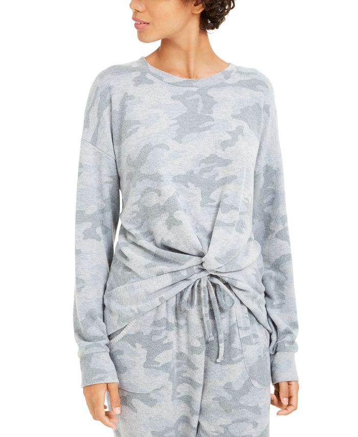 Top frontal aconchegante com torção Hippie Rose Junior, cinza, tamanho XS