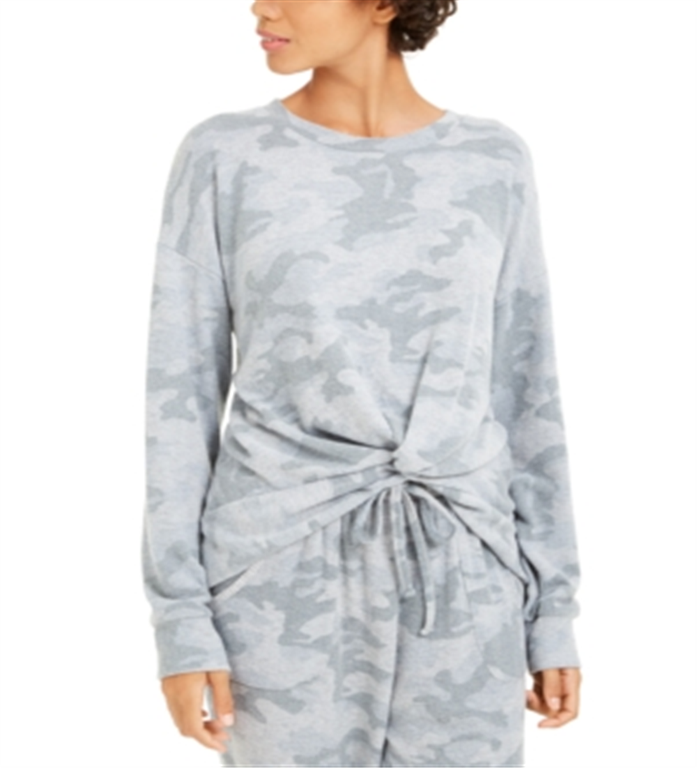 Top frontal aconchegante com torção Hippie Rose Junior, cinza, tamanho XS