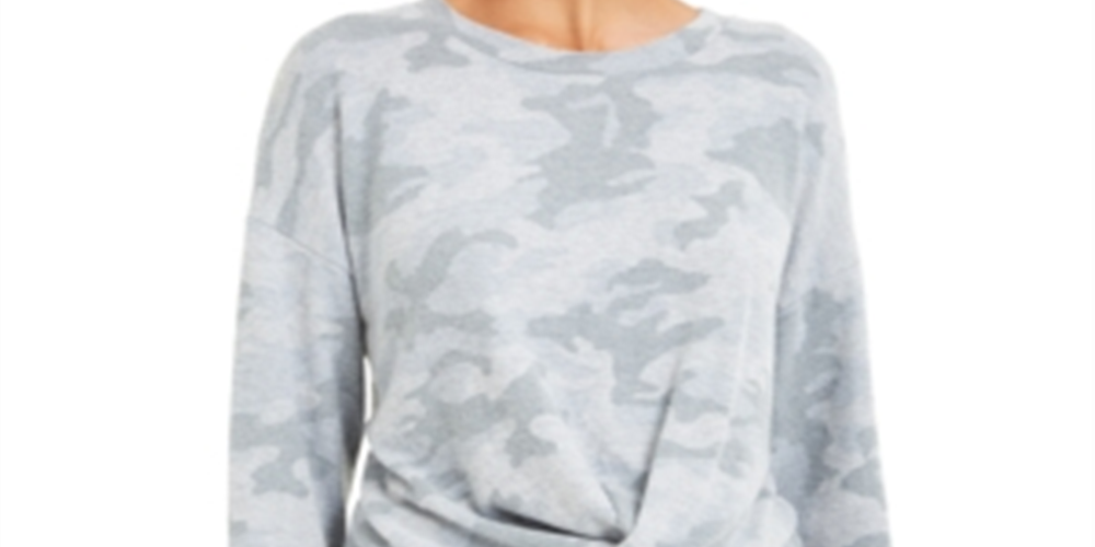 Top frontal aconchegante com torção Hippie Rose Junior, cinza, tamanho XS