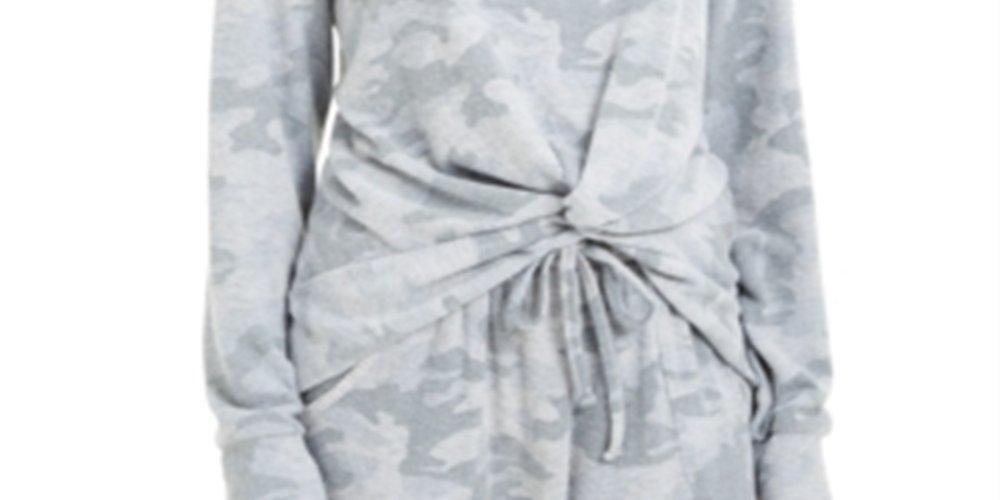 Top frontal aconchegante com torção Hippie Rose Junior, cinza, tamanho XS