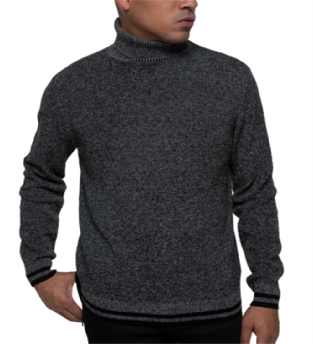 Suéter térmico masculino Kenneth Cole de gola alta, preto, tamanho M