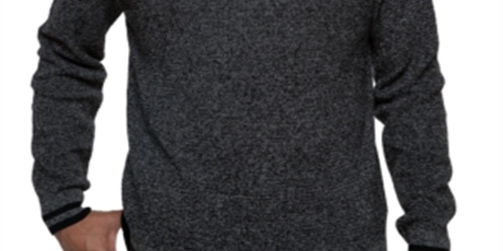 Suéter térmico masculino Kenneth Cole de gola alta, preto, tamanho M