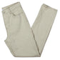 Calça jeans feminina Oat Cotton com punho e perna reta, branca, tamanho 27