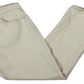 Calça jeans feminina Oat Cotton com punho e perna reta, branca, tamanho 27