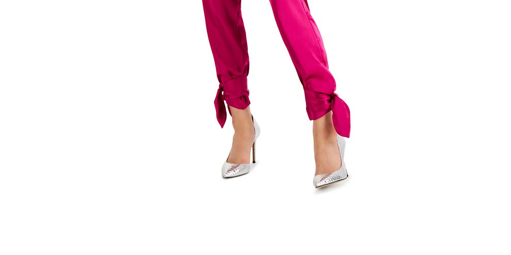 Vestido feminino de cetim com bainha reta elástica INC International Concepts, rosa, tamanho 0
