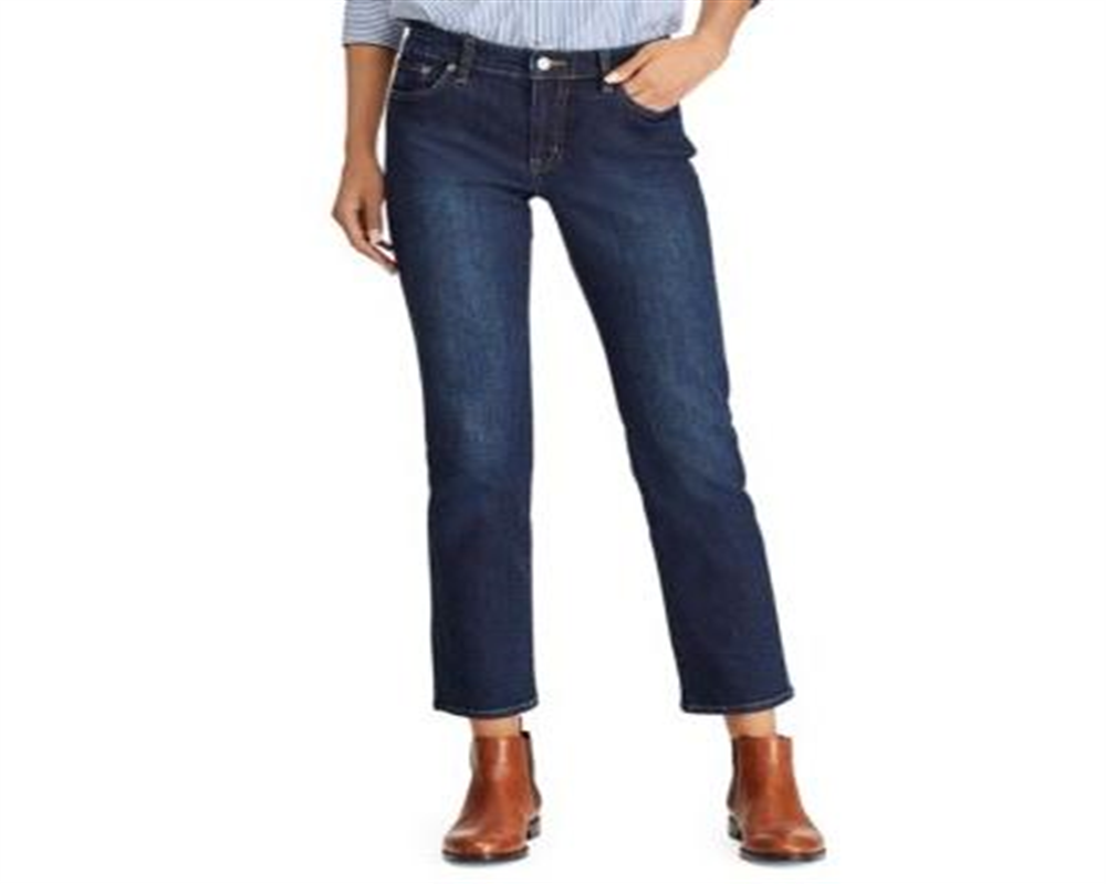Calça Jeans Ralph Lauren Super Stretch Modern Curvy Straight Feminina Azul Tamanho 12