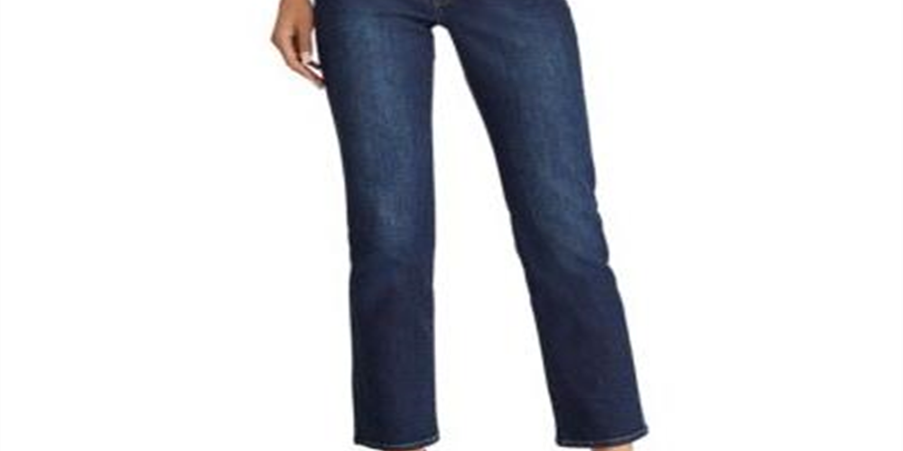 Calça Jeans Ralph Lauren Super Stretch Modern Curvy Straight Feminina Azul Tamanho 12