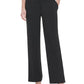 Calça feminina Calvin Klein Flare com fenda larga, preta, tamanho 6