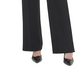 Calça feminina Calvin Klein Flare com fenda larga, preta, tamanho 6