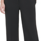 Calça feminina Calvin Klein Flare com fenda larga, preta, tamanho 6