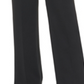 Calça feminina Calvin Klein Flare com fenda larga, preta, tamanho 6