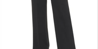 Calça feminina Calvin Klein Flare com fenda larga, preta, tamanho 6