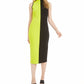 Vestido suéter feminino Bar III Colorblocked verde tamanho G