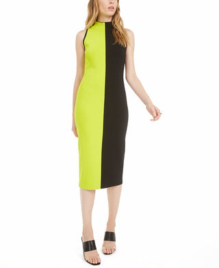 Vestido suéter feminino Bar III Colorblocked verde tamanho G