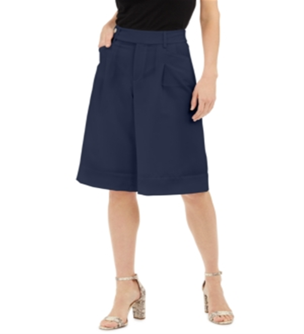 Shorts femininos com bolsos INC International Concepts, azul, tamanho 12